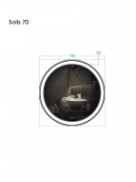 Зеркало круглое Alavann Solis 70 с подсветкой, с антизапотеванием