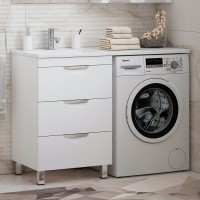 Тумба с раковиной Corozo Алиот 120 под стиральную машину L