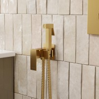 Гигиенический душ Wasserkraft Aisch A71838 со смесителем, С ВНУТРЕННЕЙ ЧАСТЬЮ, матовое золото PVD