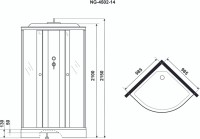 Душевая кабина Niagara Eco NG-4502-14 BLACK с низким поддоном