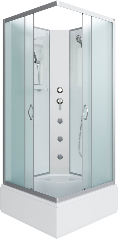 Душевая кабина Niagara Classic NG-1108-14BKG 90х90 см, без крыши, с гидромассажем