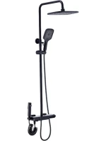 Душевая стойка BOCH MANN Vettorre BM9651 с термостатом, с гигиеническим душем, черный