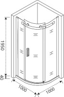 Душевой уголок Good Door Galaxy R-100-C-B