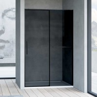 Душевая дверь в нишу Vincea Slim Soft VDS-1SS120CGB 120 см профиль черный, стекло тонированное