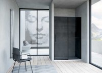 Душевая дверь в нишу Vincea Slim Soft VDS-1SS120CGB 120 см профиль черный, стекло тонированное