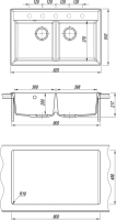 Комплект Мойка Florentina Тоскана 820 антрацит + Измельчитель Bone Crusher BC 810-AS