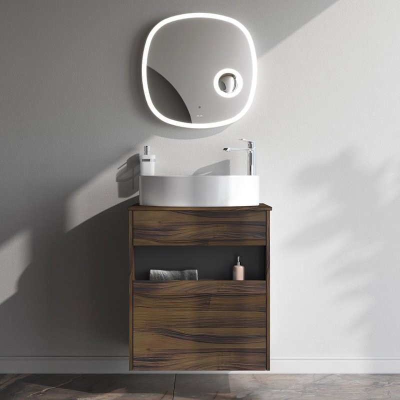 Мебель для ванной комнаты AM.PM Func 60 дуб крафт, со столешницей, раковина M8FWCC20550WG