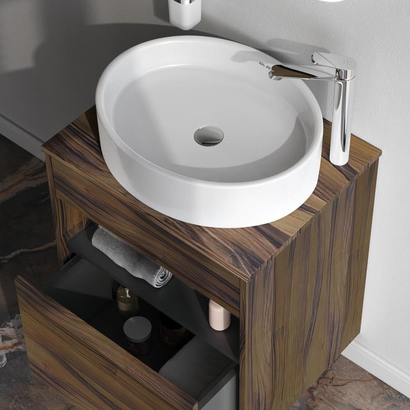 Мебель для ванной комнаты AM.PM Func 60 дуб крафт, со столешницей, раковина M8FWCC20550WG