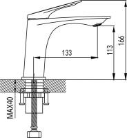 Смеситель для раковины Shevanik S9101 хром