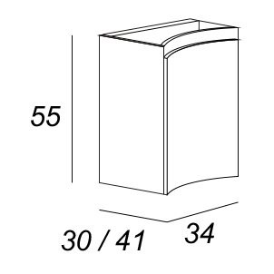 Тумба с раковиной Cezares Vague 140 bianco lucido