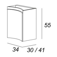 Тумба с раковиной Cezares Vague 140 bianco lucido