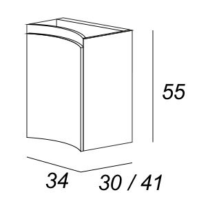 Тумба с раковиной Cezares Vague 140 bianco lucido