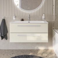 Тумба под раковину без столешницы Cezares Eco Cer-N 100 брашированная альпака, ручки сатин