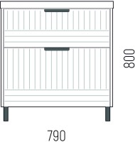 Тумба под раковину без столешницы Corozo Терра 80 напольная Тумба под раковину без столешницы Corozo Терра 80 напольная