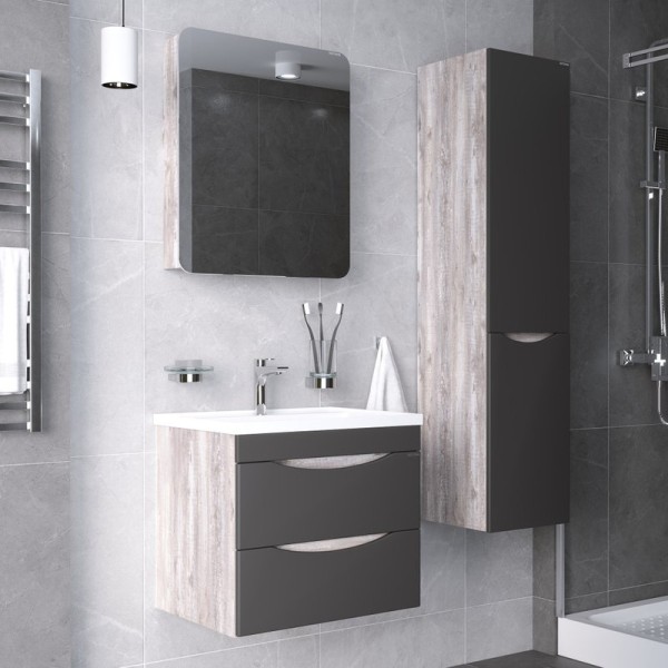 Мебель для ванной комнаты Grossman Талис 60 бетон пайн, графит