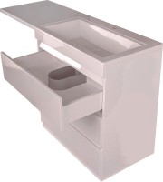 Тумба с раковиной Style Line Даллас 140 R люкс, белая