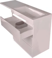 Тумба с раковиной Style Line Даллас 140 R люкс, белая