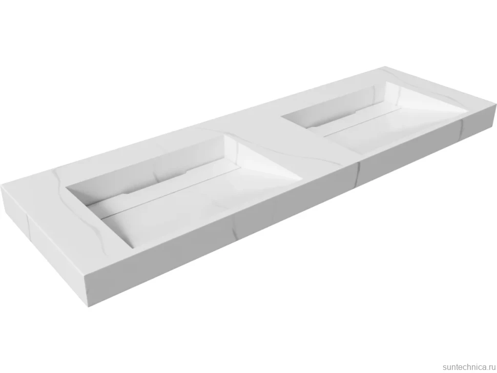 Раковина Armadi Art Flat Calacatta 140 с кронштейнами