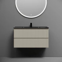 Тумба с раковиной Sancos Snob T 90 beige soft, раковина CN7002MB