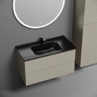 Тумба с раковиной Sancos Snob T 90 beige soft, раковина CN7002MB