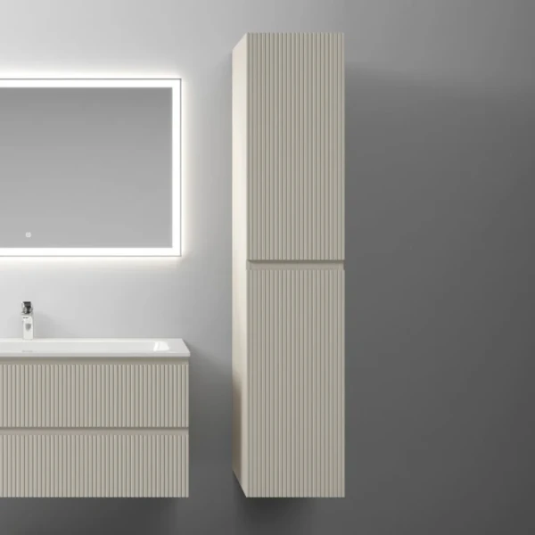 Шкаф пенал для ванной Sancos Snob T 35 см, универсальный, beige soft