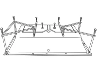 Акриловая ванна Excellent Pryzmat 190x90 см, встраиваемая, белая, с каркасом