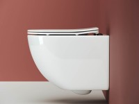 Комплект Унитаз подвесной Ceramicanova Forma CN3009 безободковый, с микролифтом + Инсталляция Envision CN1002M + Кнопка Flat, матовый хром