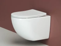 Комплект Унитаз подвесной Ceramicanova Forma CN3009 безободковый, с микролифтом + Инсталляция Envision CN1002M + Кнопка Flat, матовый хром