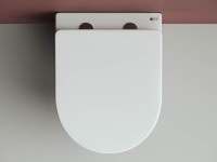 Комплект Унитаз подвесной Ceramicanova Forma CN3009 безободковый, с микролифтом + Инсталляция Envision CN1002M + Кнопка Flat, матовый хром