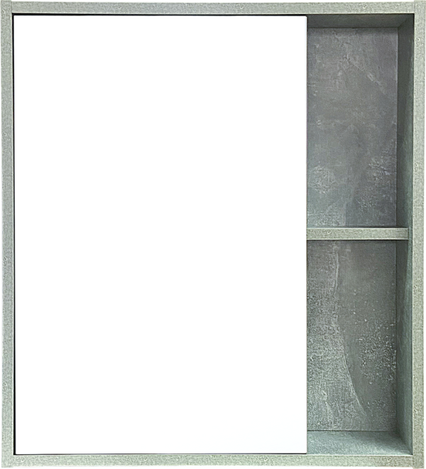 Зеркало-шкаф Runo Эко 60 серый бетон