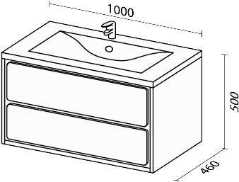 Мебель для ванной комнаты Sanvit Бруно 2 100