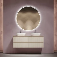 Тумба с раковиной Sancos Snob T 140 beige soft, столешница бежевая TT140A2X, раковина CN6009