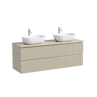 Тумба с раковиной Sancos Snob T 140 beige soft, столешница бежевая TT140A2X, раковина CN6009