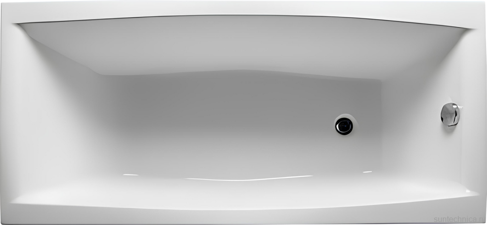 Акриловая ванна Marka One Viola 150x70 см, пристенная, белая, с каркасом