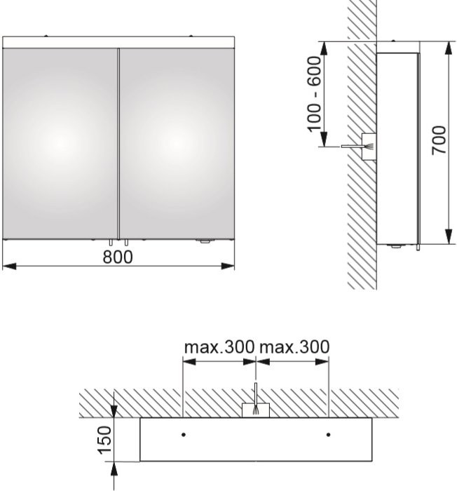 Зеркало-шкаф Keuco Royal Reflex.2 80 с подсветкой