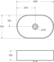 Накладная раковина BelBagno BB1497 49