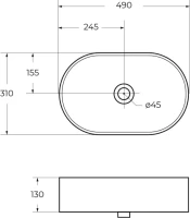 Накладная раковина BelBagno BB1497 49