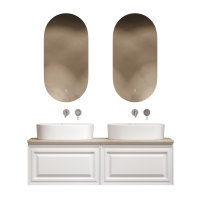 Мебель для ванной комнаты Sancos Very 140 bianco, столешница бежевая TT140A2, раковина CN6075