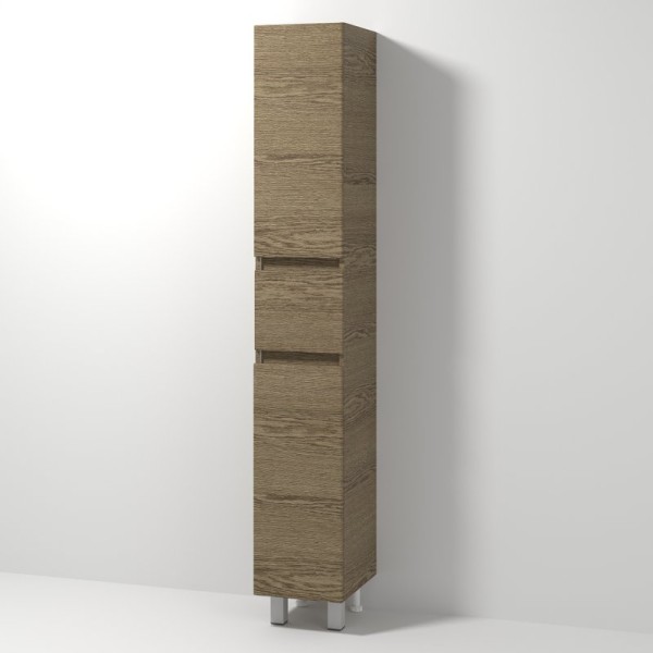 Шкаф пенал для ванной Vod-Ok Best 30 L, дуб крымский