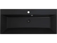 Тумба с раковиной BelBagno Vittoria 80 подвесная, grigio opaco, черная матовая раковина