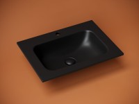Накладная раковина Ceramicanova Grace прямоугольная черная матовая 61 см CN7011MB