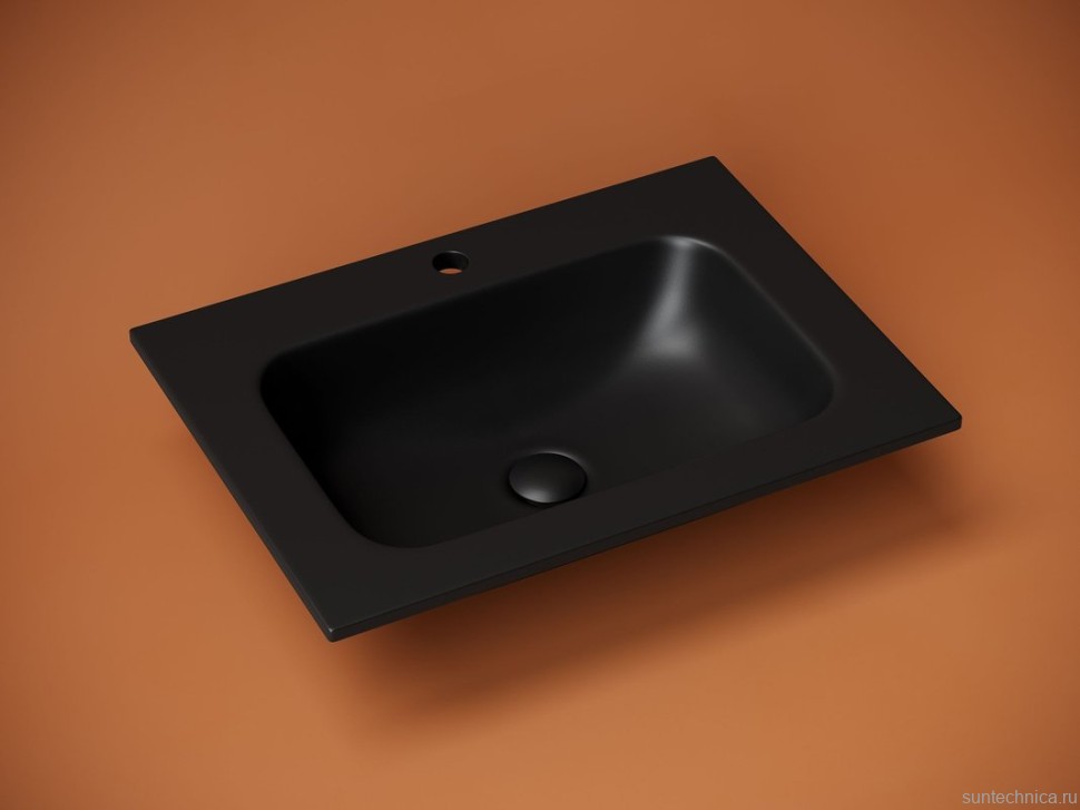Накладная раковина Ceramicanova Grace прямоугольная черная матовая 61 см CN7011MB