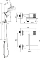 Душевая стойка Orange Push M01-914cr хром Душевая стойка Orange Push M01-914cr хром