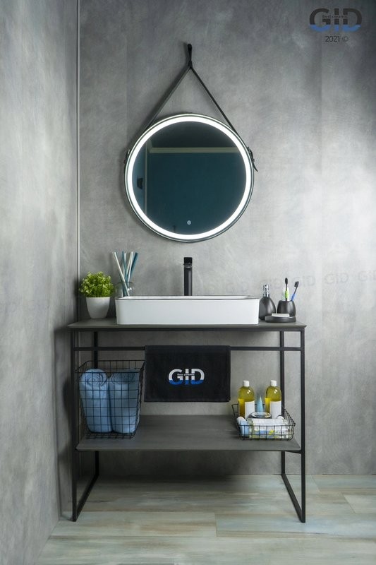 Накладная раковина GID Geometrico Nc9399 60 глянцевая белая, прямоугольная, фаянс