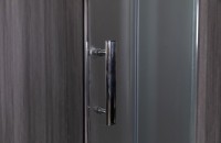Душевой уголок Esbano ESR-8010 80х80 см, профиль хром, стекло рифленое, высокий поддон