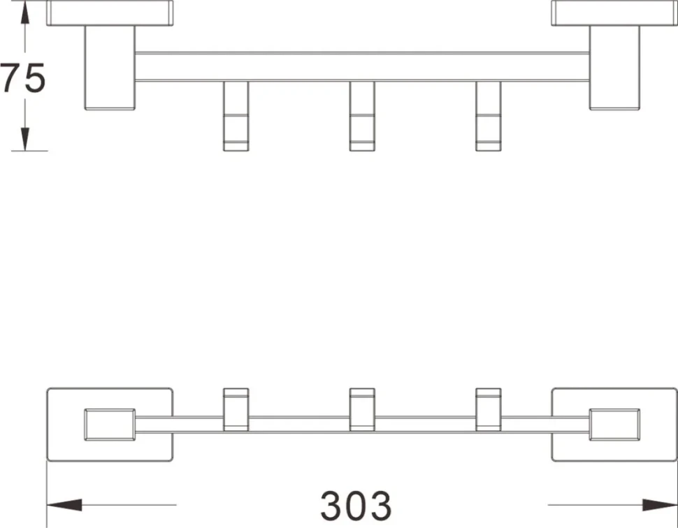Крючок Shevanik SG5631C белый, на шурупах