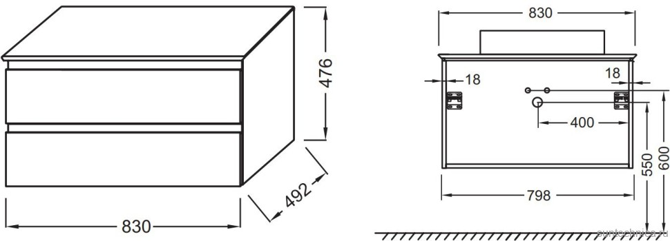 Мебель для ванной комнаты Jacob Delafon Madeleine 80 белый блестящий с подсветкой