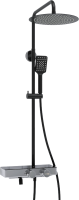 Душевая стойка Wasserkraft Abens 2000 A114.160.130.CB Thermo с термостатом, черная