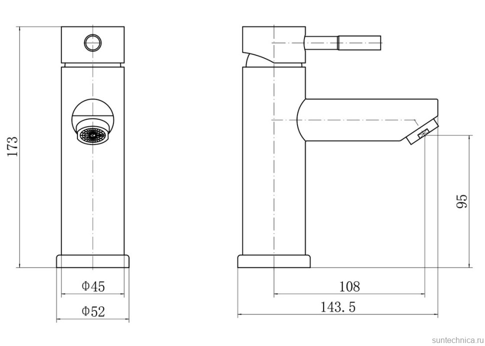 Смеситель для раковины Fashun A58101A с гигиеническим душем, сатин