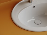 Раковина встраиваемая сверху Ceramicanova Sun овальная 565x495x200 мм с переливом цвет белый CN6079